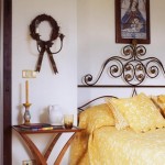 Bedroom in Belvedere castle in Umbria Italy.