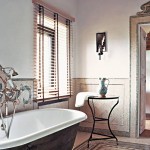 Bathroom in Belvedere castle in Umbria Italy.