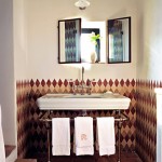 Bathroom in Belvedere castle in Umbria Italy.
