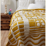 mustard-bedspread-white-yellow