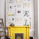 fireplace in yellow