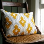 mustard yellow cushion