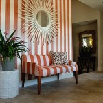 orange pinstripe foyer