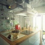 Industrial style loft kitchen