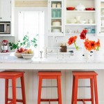 red and white country kitchen