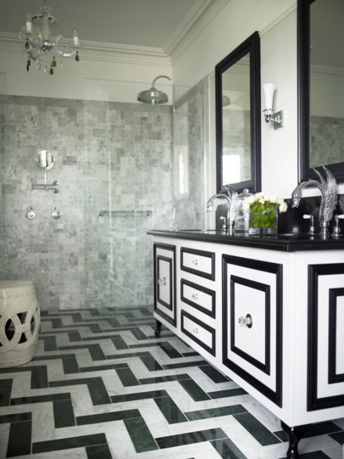 Black and White Geometric Floors