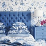 blue and white bedroom