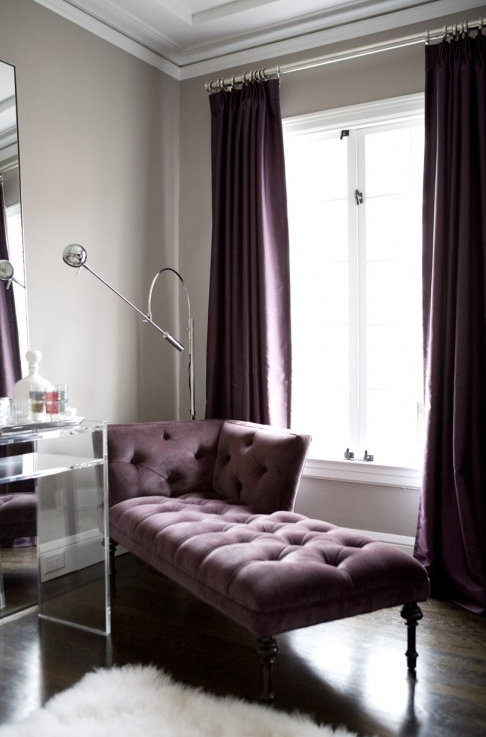 Purple Velvet Chaise
