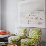 green ikat chairs