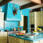 turquoise-yellow-kitchen-idea