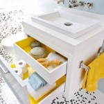 yellow and white bathroom