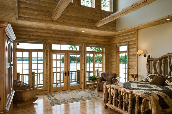 Cabin Log Bedrooms - Panda's House