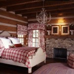 log cabin bedroom