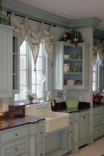 country kitchen blue