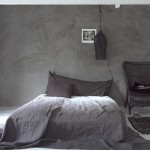 industrial bedroom design in grey